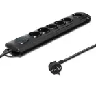 Qoltec Surge protector | 6 sockets | 5m | Black — Foto 2