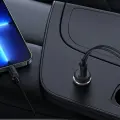 Baseus CW01 Magnetic Car Holder with 15W Wireless Charging + 25W USB-C Car Charger Black Фото num