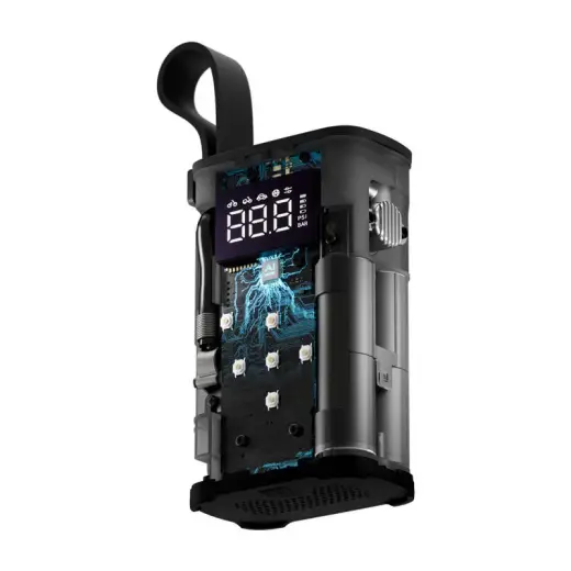 Portable compressor, electric pump HOTO QWCQA001 (10.3 bar, 150 PSI, 2000mAh) Foto 3
