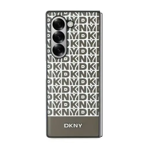 DKNY Repeat Pattern Bottom Stripe Case for Samsung Galaxy Z Fold 6 - Brown Foto 2