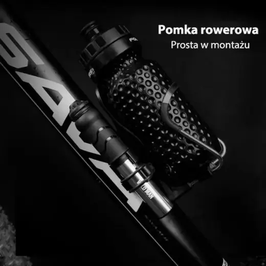 WILDMAN Pompka rowerowa ręczna GK1 aluminiowa czarna|black Foto 5