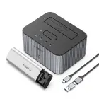 Orico IT28E-C 2-Disk Docking Station with M.2 NVME 2.5"/3.5 HDD/2.5" SSD Clone Function - Gray — Foto 1