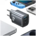 Зарядное устройство USAMS CC290 | 45W | PD, QC, GaN | USB-A, USB-C | серое Фото num