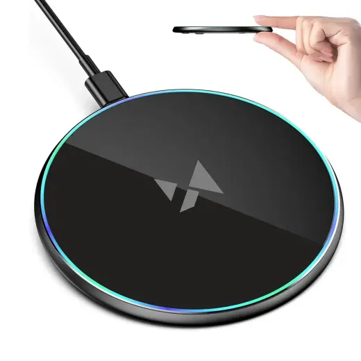 Wozinsky WLI-01Y 15W Qi Inductive Charger with USB-C Cable - Black Foto 5