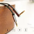 UGREEN миниджек 3,5 мм AUX плоский локтевой кабель 1 м (черный) Фото num