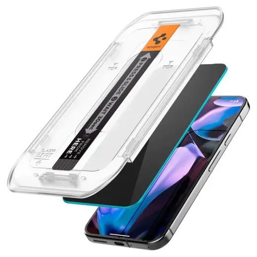 SPIGEN GLAS.TR "EZ FIT" PRIVACY GLASS 2-PACK GOOGLE PIXEL 9 | 9 PRO PRIVACY Foto 3