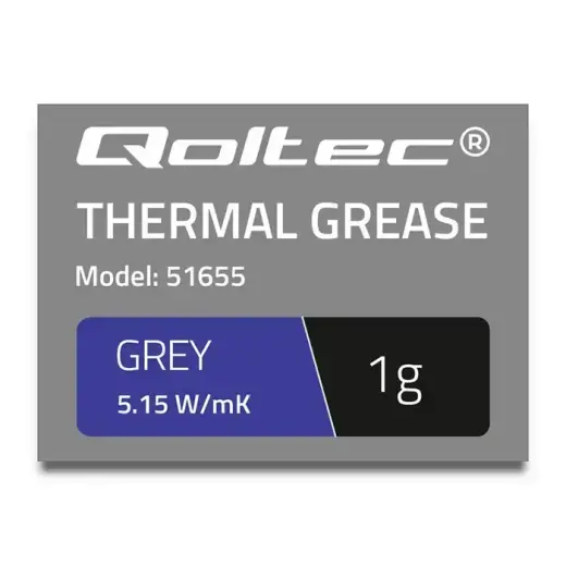Qoltec Thermal grease 5.15 W/m-K | 1g | Grey Фото num