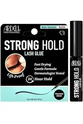 Ardell Strong Hold Lash Glue, Black - Professional Waterproof Lash Adhesive for Strip Lashes with Precision Brush, Fast-Drying 24-Hour Lift-Proof Form Foto 1