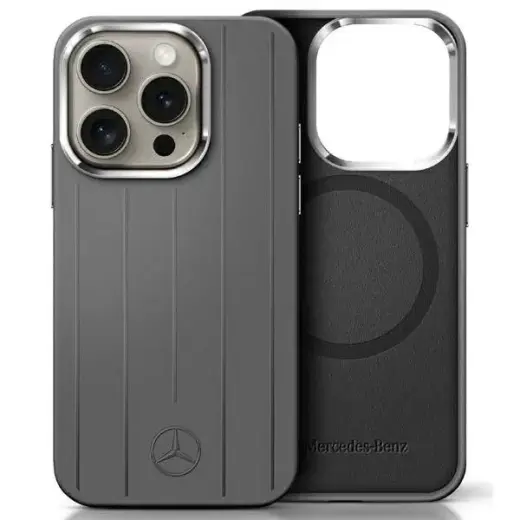 Mercedes MEHMP16X23SUVSA iPhone 16 Pro    Max 6.9" szary|grey hardcase Silicone Vertical Tonal Stripes MagSafe Foto 1