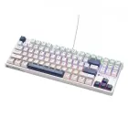 Machenike K500B-B87 Wired Mechanical Gaming Keyboard with Backlight, Red Switch - White — Фото 3