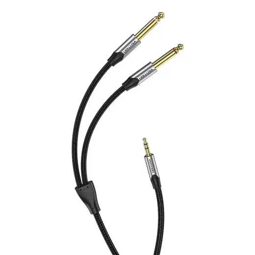Audio cable mini jack 3.5mm to 2x jack 6.35mm male Vention BARHK 8m Фото num
