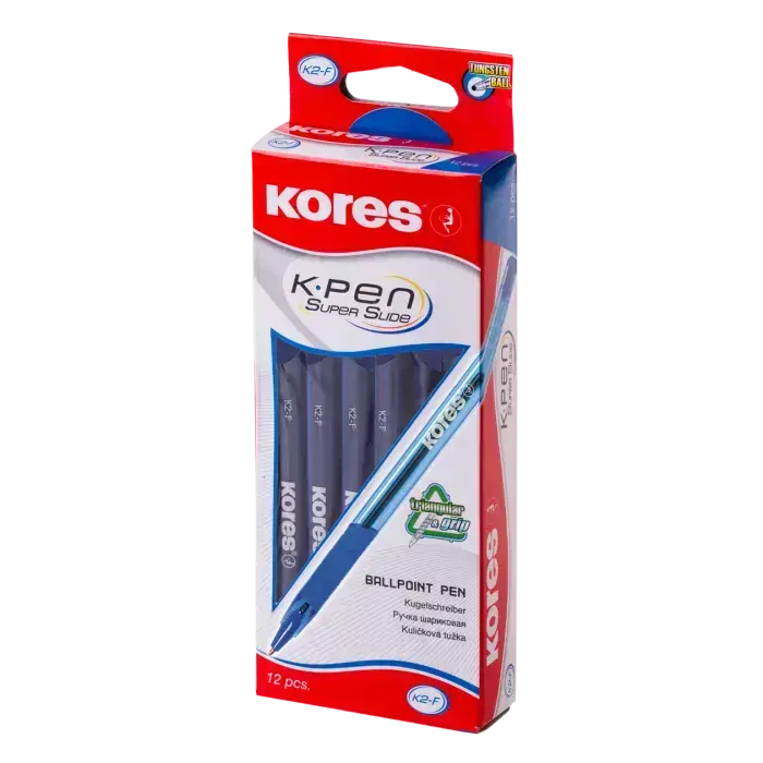 Lodīšu pildspalva KORES SUPER SLIDE K6 F 0.5 mm zila Photo