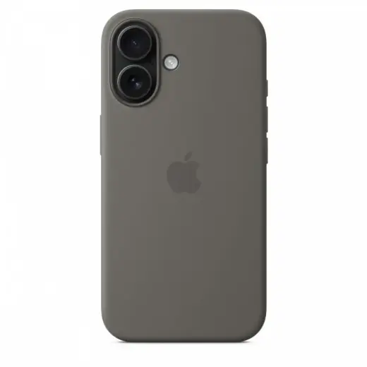 Silicone case with MagSafe for iPhone 16 - stone gray Foto 4