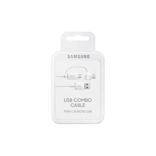 Samsung 2-in-1 провод для передачи данных и зарядки | USB-A на USB-C, Micro USB | 1.5m | белый Фото num