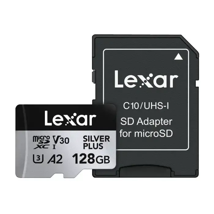 Karta pamięci Lexar High-Performance Silver Plus microSDXC 128GB + adapter