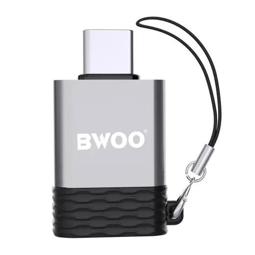 BWOO Adapter USB - USB-C Gray OTG BZ-35 Фото num