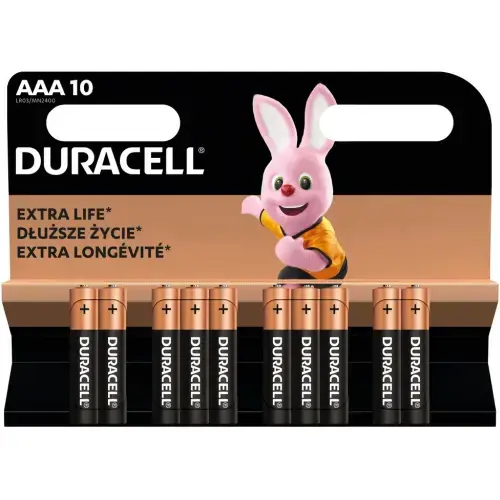 Duracell MN 2400 Basic AAA (LR03) Blistera iepakojumā 10gb. Foto 1