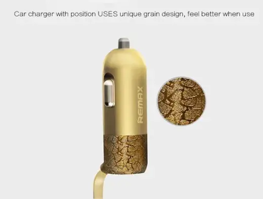 Зарядка для автомобиля REMAX Finchy RCC-103 | 17W | USB-A, Lightning, MicroUSB | с кабелем Lightning + MicroUSB в комплекте | серебристая Фото num