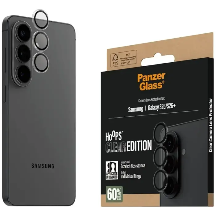Tempered glass for camera lens PanzerGlass Hoops Lens Protector for Samsung Galaxy S26 / S26+ transp Foto 5