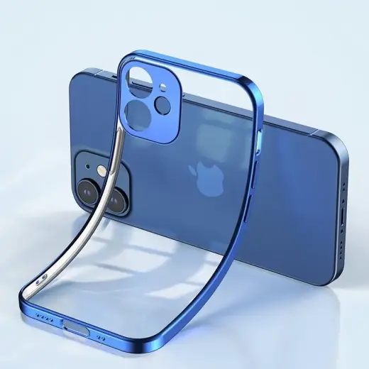 Joyroom New Beauty Series ultra thin case with electroplated frame for iPhone 12 Pro Max dark-blue (JR-BP744) Фото num