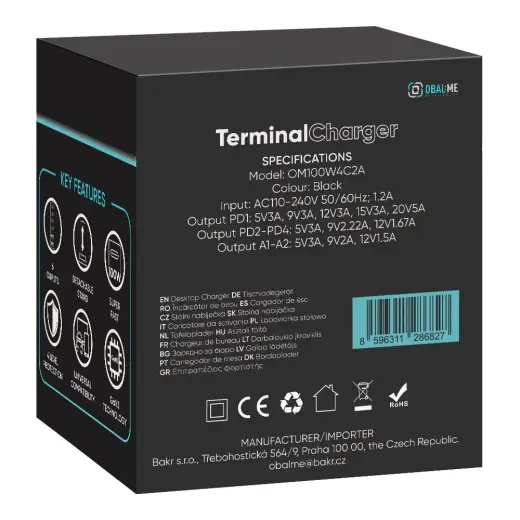 OBAL:ME Terminal GaN Desk Charger 4C2A 100W Black Foto 6