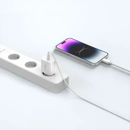 Tech-Protect NC20W Wall Charger with 100 cm USB-C | Lightning Cable - White Foto 9