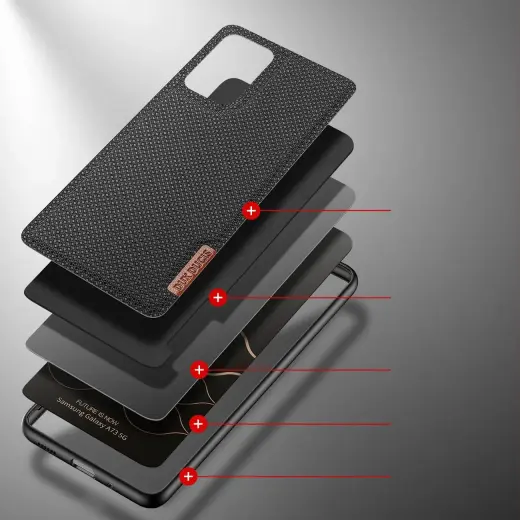 Dux Ducis Fino case cover, nylon material Samsung Galaxy A73 black Photo