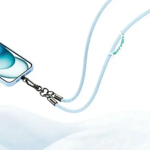 USAMS Uniwersalna smycz do telefonu 1,2m czarny|black ZB282GS01 (US-ZB282) Foto 5