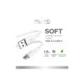 Puro Soft data transfer and charging cable | USB-A to USB-C | 18W | 1.5m | white Photo
