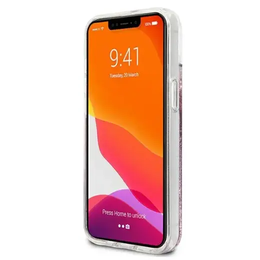 Guess GUHCP13SLGPEPI iPhone 13 mini 5,4" różowy|pink hardcase Peony Liquid Glitter Фото num