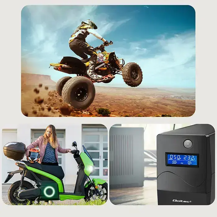 Qoltec Automatic charger for AGM GEL STD 6V 12V battery | 1.5A | Rectifier with LED indicator Photo