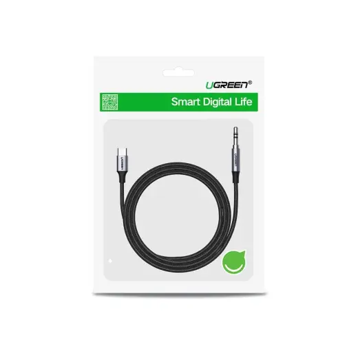 Ugreen stereo audio AUX cable 3,5 mm mini jack - USB Type C for smartphone 1 m black (CM450 20192) Photo
