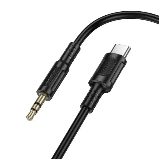 Borofone Cable AUX BL25B Nice - Type C to jack 3,5mm - 1 metre black Foto 3