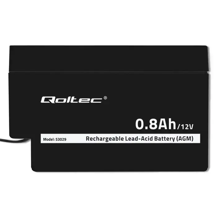 Qoltec AGM battery | 12V | 0.8Ah | Maintenance-free | Efficient| LongLife | for toys, vehicles Foto 4