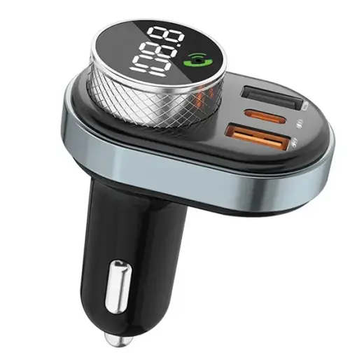 AWEI zestaw głośnomówiący C-843 z transmiterem FM, Bluetooth 5.0, MP3, 1xUSB+1xUSB-C czarny|black Фото num