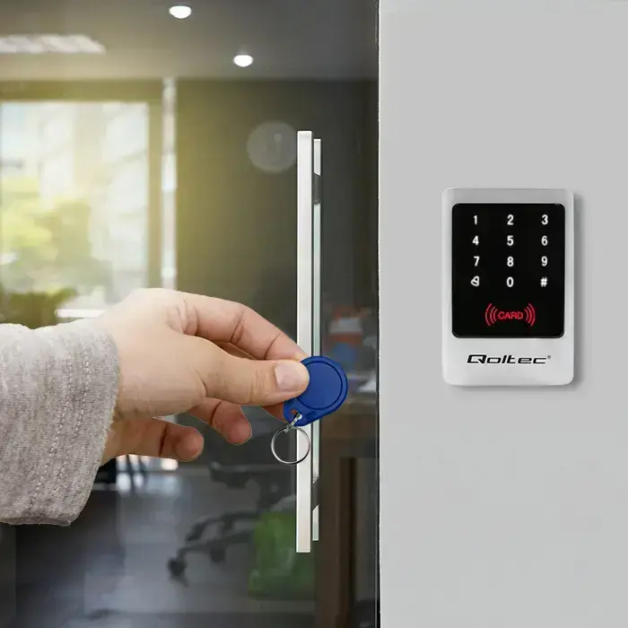 Qoltec Code lock MIMAS with RFID reader Code | Card | key fob | Doorbell button | IP68 | EM Foto 6