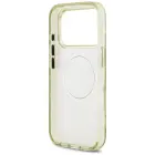 Case Guess IML Glitter Flowers Triangle  MagSafe for iPhone 17 Pro green Foto 7