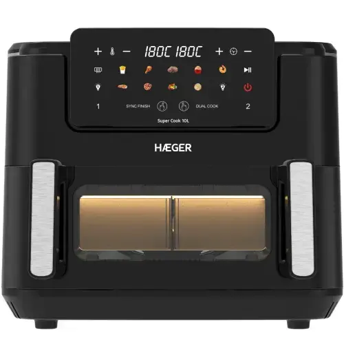Haeger AF-D10.010B Super Cook Digital Air Fryer 10L ( 2 x 5L ) 2600W