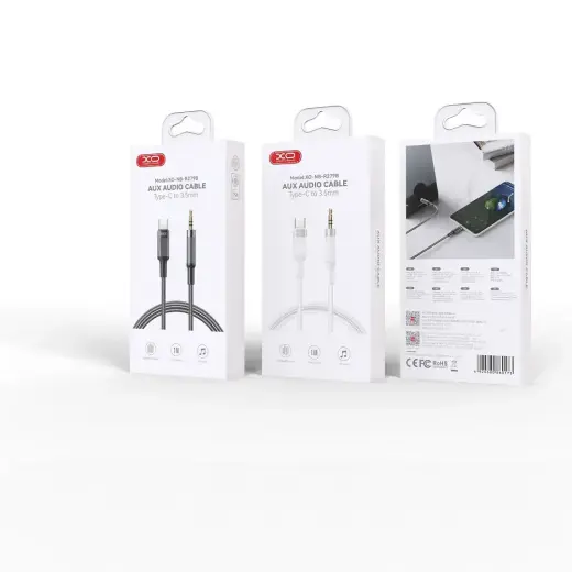 XO cable audio NB-R279B USB-C - jack 3,5mm 1,0m black Foto 2