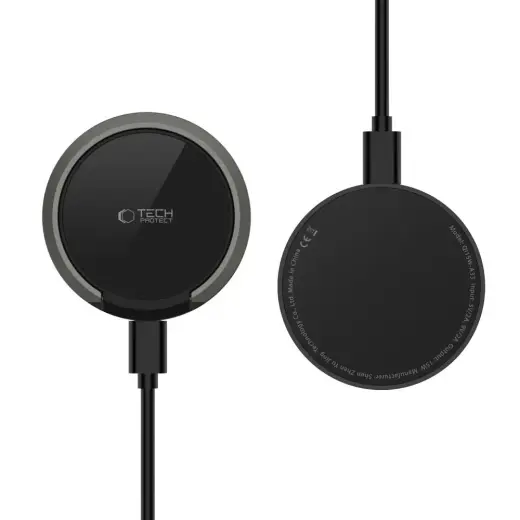 Tech-Protect QI15W-A33 inductive charger with MagSafe and stand with USB-A | USB-C cable - black Фото num