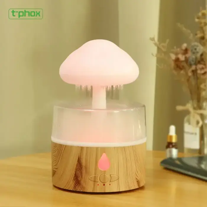 T-Phox Humidifier/diffuser with lamp rain cloud white Foto 4