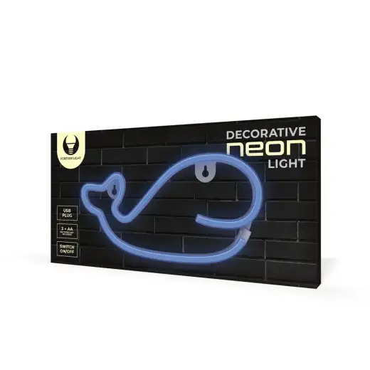 Neon LED Light WHALE blue Bat + USB FLNE19 Forever Light Foto 9