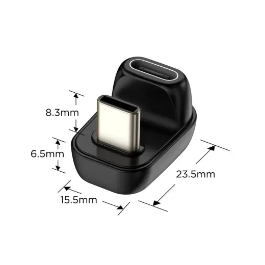 Tech-Protect Ultraboost AA04 USB-C Angled Adapter - Black Photo