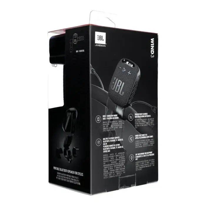 Wireless speaker JBL Wind 3 with handlebar holder black Foto 4