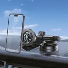 Magnetic car phone holder compatible with Magsafe Forcell F-Grip PrecisionX windshield/ dashboard / air vent black Photo