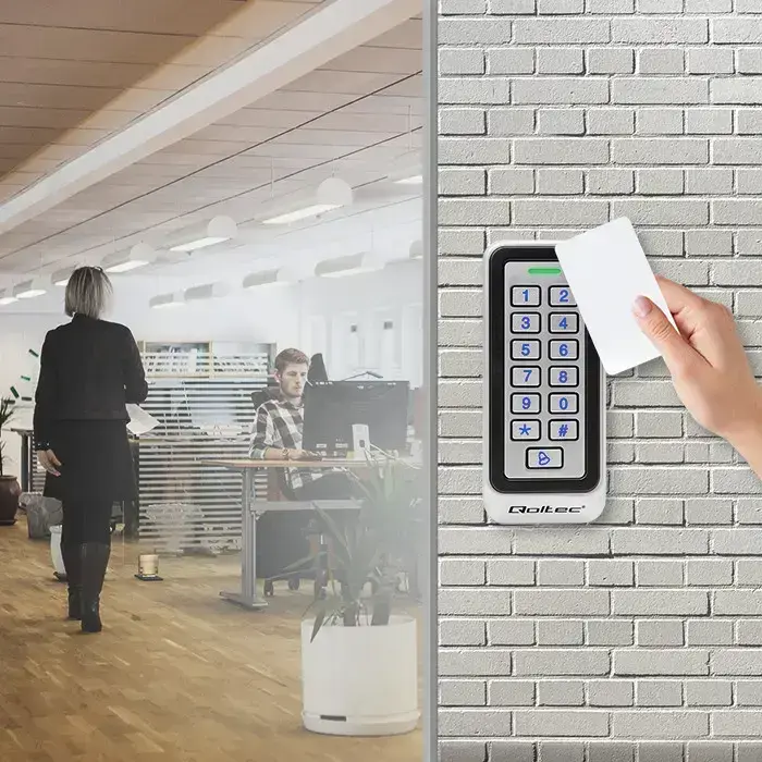 Qoltec Code lock RHEA with RFID reader | Code | Card | key fob |Doorbell | IP68 | EM Foto 5