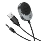 Wireless car receiver Hoco AUX Bluetooth with cable Jack 3,5 mm E150 metal gray Foto 3