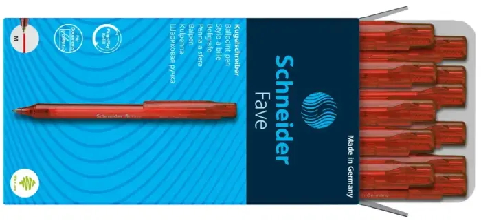 Lodīšu pildspalva SCHNEIDER FAVE 1.0mm, sarkana Foto 4