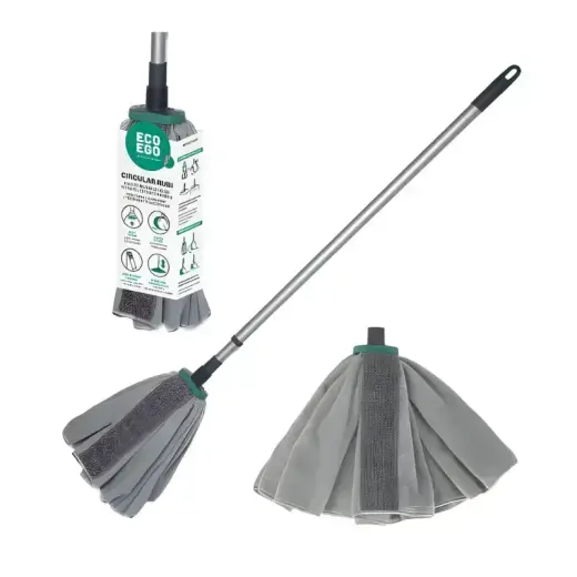 Microfiber mop head with telescopic handle Eco Ego CIRCULAR RUBI