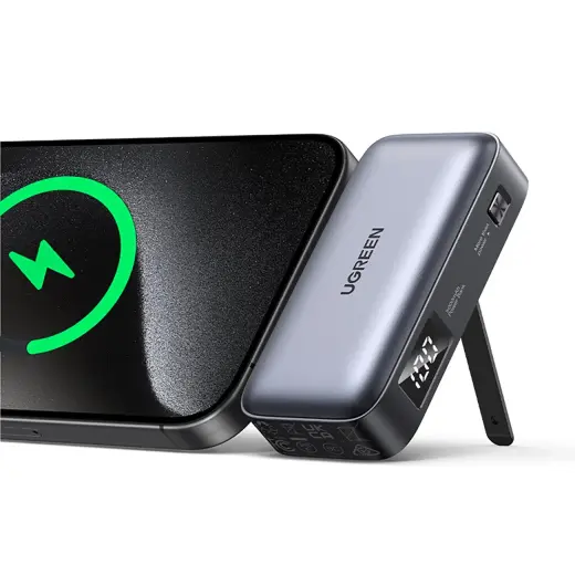 Ugreen PB503 5000mAh внешний аккумулятор (powerbank) с портом Тип C и интегрированным коннектором Тип C - серый Фото num